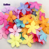 100Pcs 28mm Mixed Colorful Sharp Petal Flower Acrylic Spacer Beads DIY