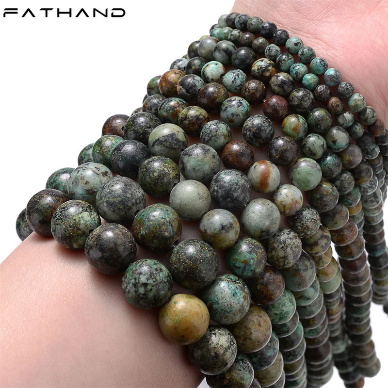 African Pine Stone Beads Round Spacer Beads 4-12MM