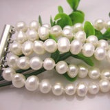 5Rows Natural Fresh Water Pearl Bracelet 6-7MM