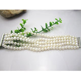 5Rows Natural Fresh Water Pearl Bracelet 6-7MM