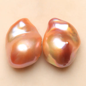 Baroque Pearl Nude Mix-color Earrings DIY Women Large 14-20MM