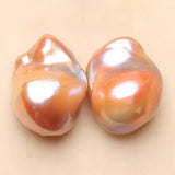 Baroque Pearl Nude Mix-color Earrings DIY Women Large 14-20MM