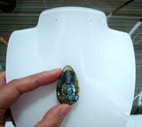 Labradorite Carved Guanyin Pendant for Jewelry