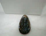 Labradorite Carved Guanyin Pendant for Jewelry