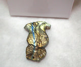 Labradorite Carved Owl Pendant