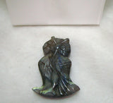 Labradorite Carved Owl Pendant
