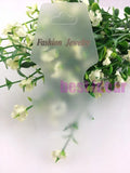 200pcs Frosted Translucent Plastic PVC Necklace Display Tag/Card