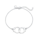 S925 Silver Handcuff Bracelet Women Wedding Party Gift