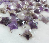 Amethyst Crystal Starfish Necklace Pendant Lot