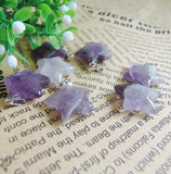 Amethyst Crystal Starfish Necklace Pendant Lot