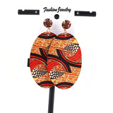 African Pattern Crystal Stud Earrings - Mixed Colors