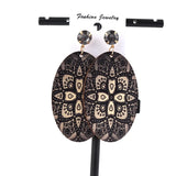 African Pattern Crystal Stud Earrings - Mixed Colors