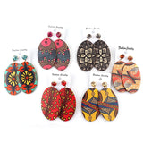 African Pattern Crystal Stud Earrings - Mixed Colors