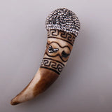 Ox Horn Pendant Crystal Rhinestone Charm Jewelry