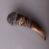 Ox Horn Pendant Crystal Rhinestone Charm Jewelry