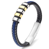 Customized Leather Bracelet with Family Name Beads Bangle