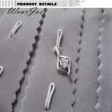Portable Jewelry Storage Roll Up Bag 96 Hooks Necklace Chain Organizer