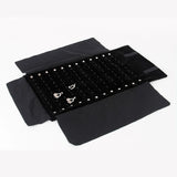 Portable Jewelry Storage Roll Up Bag 96 Hooks Necklace Chain Organizer