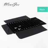 Portable Jewelry Storage Roll Up Bag 96 Hooks Necklace Chain Organizer