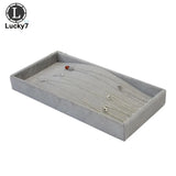 Portable Velvet Jewelry Necklace Display Tray Pendant Chain Storage Box
