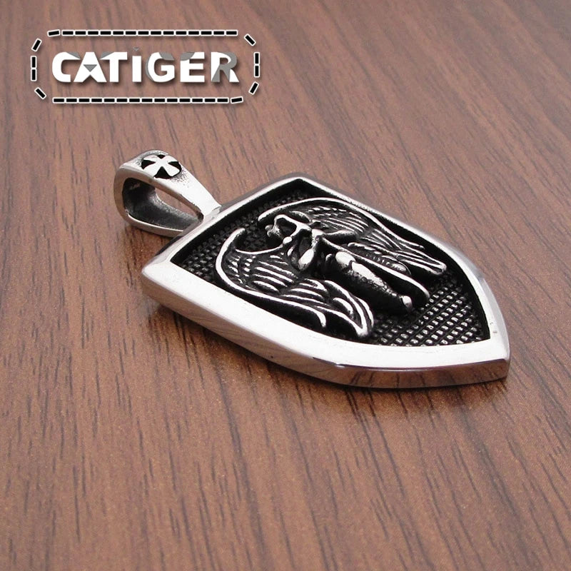 Punk St Michael Protect Pendant