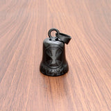 Punk Stainless Steel Big Cross Bell Flame Pendant Necklace