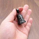 Punk Stainless Steel Big Cross Bell Flame Pendant Necklace