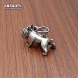 Punk Stainless Steel Love Pet Dog Shar Pei Pendant Necklace
