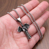 Punk Skull Feather Pendant Jewelry For Women's Gift