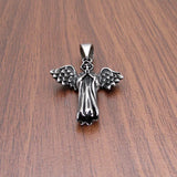 Punk Skull Feather Pendant Jewelry For Women's Gift