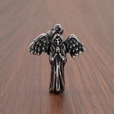 Punk Skull Feather Pendant Jewelry For Women's Gift