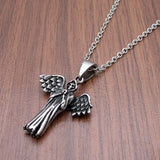 Punk Skull Feather Pendant Jewelry For Women's Gift