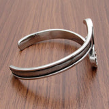 Punk Silver Stainless Steel Bangle Cuff Bracelet For Men's