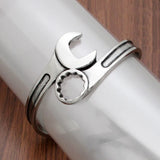 Punk Silver Stainless Steel Bangle Cuff Bracelet For Men's