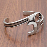 Punk Silver Stainless Steel Bangle Cuff Bracelet For Men's