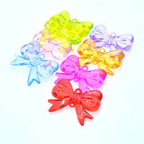 Acrylic Ribbon Tie Knot Bow Bubblegum Necklace Pendants 75pcs