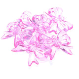 Acrylic Ribbon Tie Knot Bow Bubblegum Necklace Pendants 75pcs