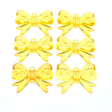 Acrylic Ribbon Tie Knot Bow Bubblegum Necklace Pendants 75pcs