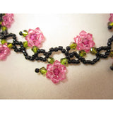 Romantic Pink Flower Bracelets For Girls Austria Crystal Rose BlingBling