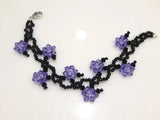 Romantic Pink Flower Bracelets For Girls Austria Crystal Rose BlingBling