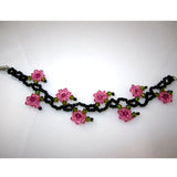 Romantic Pink Flower Bracelets For Girls Austria Crystal Rose BlingBling