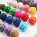 22MM Crochet Chunky Necklace Beads DIY Jewelry Findings Ornament Accessory