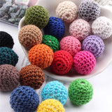 22MM Crochet Chunky Necklace Beads DIY Jewelry Findings Ornament Accessory