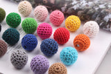 22MM Crochet Chunky Necklace Beads DIY Jewelry Findings Ornament Accessory