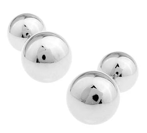 Round Cuff Links Silver Copper Ball Gift For Men Cuff Links