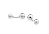 Round Cuff Links Silver Copper Ball Gift For Men Cuff Links