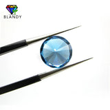 SeaBlue 1.0~3.0mm CZ Stone 5A Round Machine Cut Synthetic for Jewelry