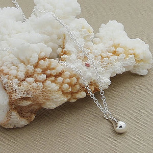 Silver 925 Water Droplets Pendant Necklace for Women
