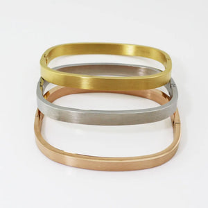 Geometric Stainless Steel Square Bracelet for Women