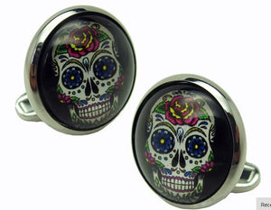 Vintage Skeleton Skull Copper Cufflinks 11 Styles